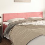 vidaXL Têtes de lit 2 Pièces Rose 90x5x78/88 cm Velours