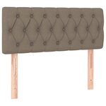 vidaXL Sommier à lattes de lit matelas et LED taupe 120x190 cm tissu