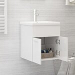 vidaXL Armoire d'évier Blanc brillant 41x38 5x46 cm Aggloméré