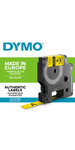 DYMO Rhino - Etiquettes Industrielles Gaine Thermorétractable  12mm x 1.5m  Noir sur Jaune