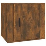 vidaXL Table de chevet Chêne fumé 50x39x47 cm