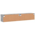 vidaXL Meubles TV avec lumières LED 2 Pièces gris béton 80x30x30 cm