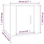 vidaXL Meubles TV muraux 2 Pièces Sonoma gris 40x34 5x40 cm