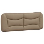 vidaXL Lit avec matelas cappuccino 140x200 cm similicuir