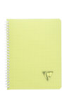 Cahier spirales clairefontaine linicolor a5 17 x 22 cm - petits carreaux - 100 pages - lot de 5 - assorties aléatoires