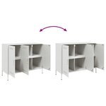 vidaXL Buffet blanc 100 5x39x79 cm acier