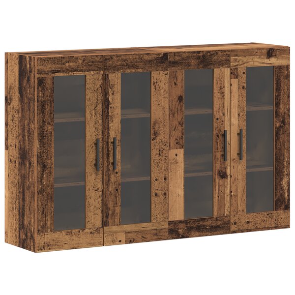 vidaXL Set de meubles muraux 2 Pièces Bois Ancien 69 5x34x90 cm