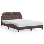 vidaXL Cadre de lit avec LED sans matelas marron 120x200 cm