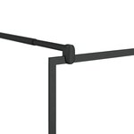 vidaXL Paroi de douche avec étagère Noir 100x195cm Verre ESG&Aluminium