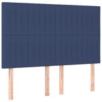 vidaXL Cadre de lit sans matelas bleu 140x200 cm tissu