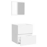 vidaXL Armoire de salle de bain avec miroir blanc bois d'ingénierie