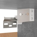 vidaXL Meuble TV Gris béton 30 5x30x90 cm Bois d’ingénierie