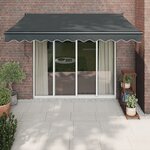 vidaXL Auvent rétractable anthracite 3x2 5 m tissu et aluminium