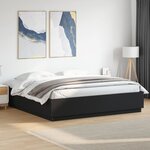 vidaXL Cadre de lit avec LED sans matelas noir 180x200 cm