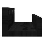 vidaXL Étagères murales 2 Pièces Noir 50x12x9 cm Bois de pin massif