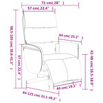 vidaXL Fauteuil inclinable de massage avec repose-pieds crème tissu
