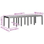 Ensemble de salle à manger de jardin vidaXL 13 pièces Anthracite Poly Rattan