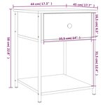 vidaXL Tables de chevet 2 Pièces chêne marron 44x45x58 cm bois ingénierie