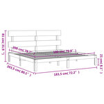 vidaXL Cadre de lit sans matelas blanc bois massif de pin