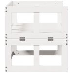 vidaXL Canapé de jardin extensible blanc bois massif de pin