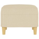 vidaXL Repose-pied Crème 60x50x41 cm Tissu