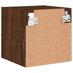 vidaXL Meuble TV mural avec lumières LED chêne marron 30x28 5x30 cm
