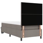 vidaXL Lit à sommier tapissier avec matelas et banc taupe 90x190 cm en tissu