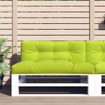 vidaXL Coussin de palette vert vif 120x40x12 cm tissu