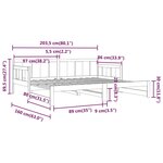 vidaXL Lit coulissant sans matelas noir 2x(80x200)cm