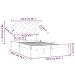 vidaXL Cadre de lit sans matelas blanc 120x190 cm bois massif