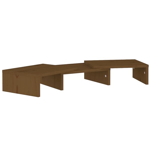 vidaXL Support de moniteur Marron miel 60x24x10 5cm Bois de pin solide