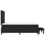 vidaXL Lit à ressort avec matelas et banc noir 120x190 cm tissu