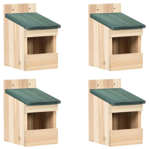 vidaXL Nichoirs 4 Pièces 12x16x20 cm Bois de sapin