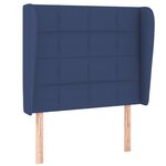 vidaXL Sommier à lattes de lit avec matelas Bleu 90x190 cm Tissu
