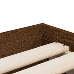 vidaXL Cadre de lit et tiroirs chêne marron 100x200 cm bois ingénierie