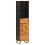 vidaXL Ensemble d'armoires de bain 4 Pièces marron noir bois de manguier