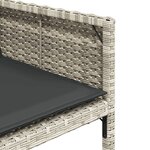vidaXL Ensemble à manger de jardin et coussins 15 Pièces gris clair rotin
