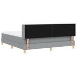 Lit à Sommier vidaXL avec Matelas Gris Clair 180x200 cm Tissu