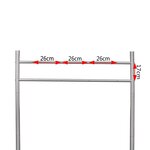 Support en acier inoxydable pour boîte aux lettres 120 x 100 cm