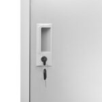 vidaXL Armoires à casiers 2 Pièces Gris clair 90x45x92 5 cm Acier