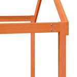 vidaXL Lit haut sans matelas cire marron 80x200 cm bois de pin massif