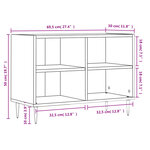 vidaXL Meuble TV blanc 69 5 x 30 x 50 cm bois d'ingénierie