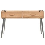vidaXL Table console Bois massif de sapin 115x40 5x76 cm