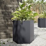 vidaXL Jardinière anthracite hexagone 46x40x45 cm acier