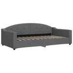 vidaXL Lit de jour avec gigogne sans matelas gris foncé 100x200 cm