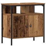vidaXL Meuble sous lavabo avec lavabo intégré en bois vieilli