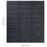 vidaXL Kit de bacs de stockage et panneaux muraux 80 Pièces Rouge et noir