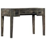 vidaXL Bureau Noir 110 x 50 x 75 cm Bois de manguier massif