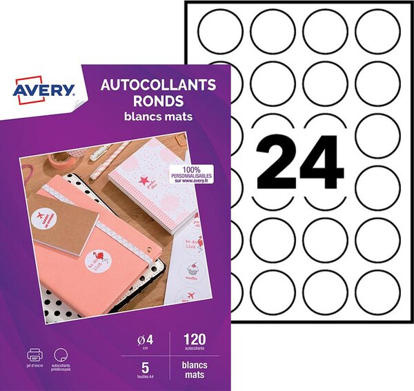 Autocollants blancs