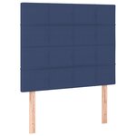 vidaXL Sommier à lattes de lit avec matelas Bleu 90x200 cm Tissu